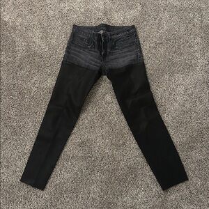 R13 black denim/leather pants .. 1/3 of the price